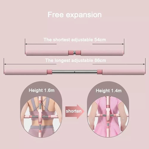 Open Back Stick Posture Corrector Yoga Adjustable Stainless Steel Body Cross - Picture 4 of 5