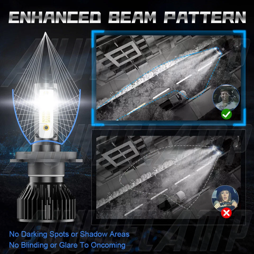 DOT Approved 7" inch Round Led Headlight High-Low Beam for Chevy II/Nova 1969-79 - Image 3 of 4