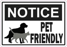5in x 3.5in Symbol Notice Pet Friendly Magnet Car Truck Vehicle Magnetic Sign