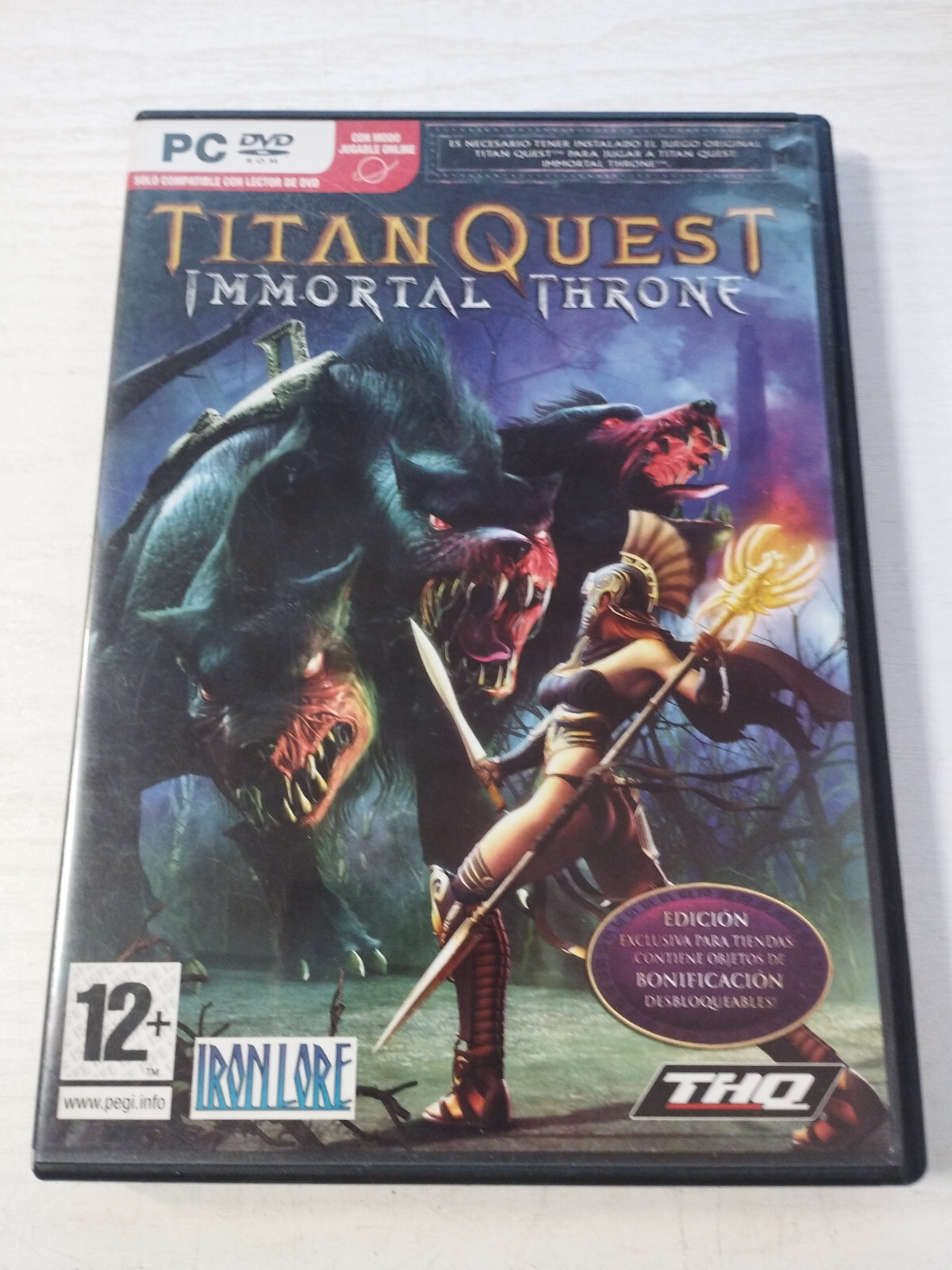 Titan Quest Immortal Throne THQ - Juego PC DVD-Rom Voces Ingles Manual Español