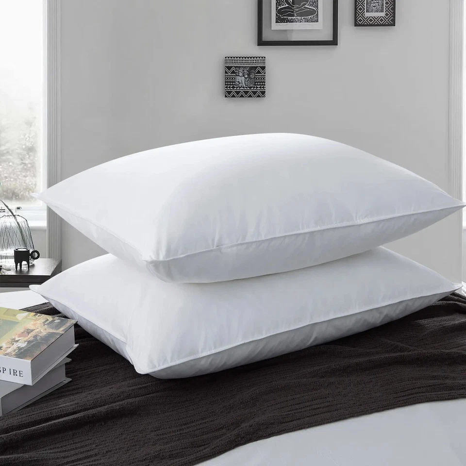 Natural Feather and Down Bed Pillows, Instant Relief For Neck and Shoulder Pain Foto 3 de 3