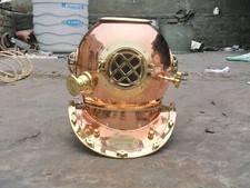 Nuovo secchiello birra vino d'epoca US Navy Mark V Deep Sea Boston Brass Scuba