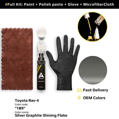 Touch up Paint for Toyota Rav-4 Code: 1B9 Silver Graphite Shining Flake