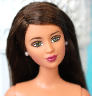 Nude Brunette Kayla Lea Barbie Doll HTF Long Hair Bellybutton body Dbox4 OOAK