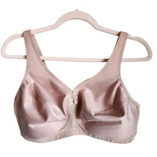 Glamorise Bra 38DD 38E Nudde Beige Women's MagicLift Active Support Wireless Bac