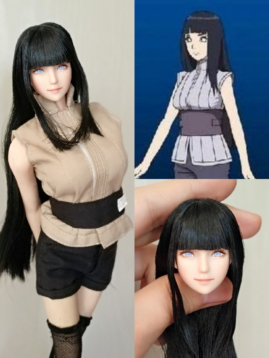 1:6 Head Sculpt Samurai Hinata Female Carved For 12inch
