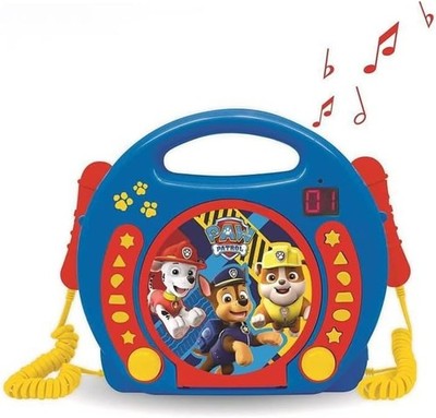 Lexibook RCDK100PA Paw Patrol Chase Marshall Nickelodeon-Karaoke CD Player with 