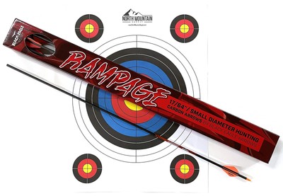 Black Eagle Arrows Rampage Fletched Arrows 2 inch Vanes - .003 Straightness 250