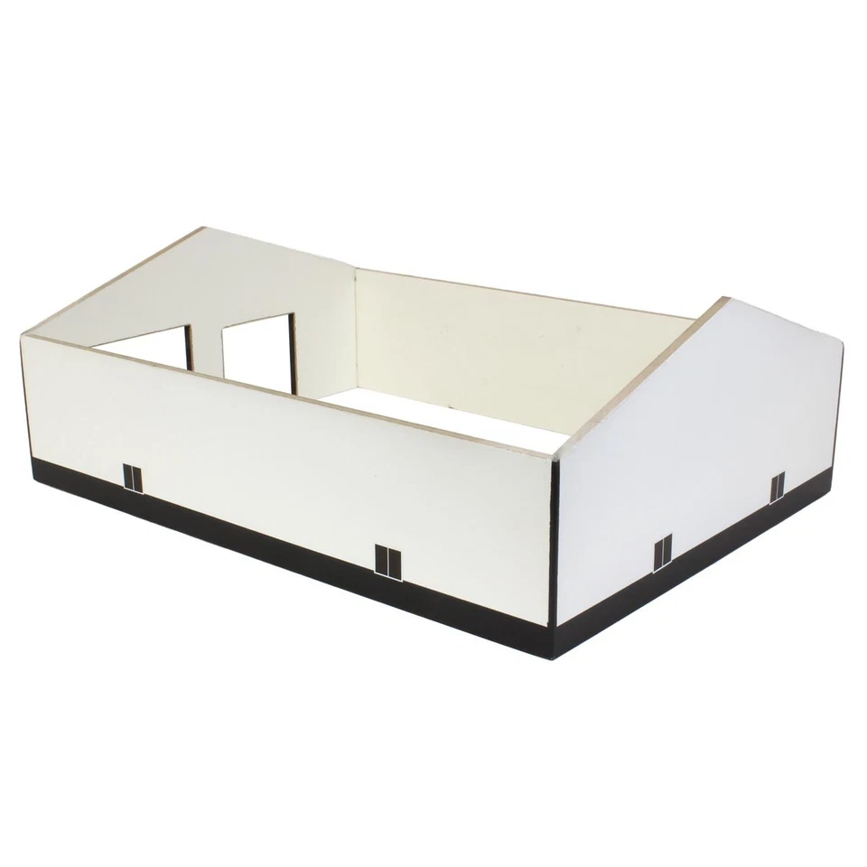 1/64 White & Black 2 Door 60ft x 80ft Wooden Tractor or Truck Shop STA-213 - Image 3 of 3