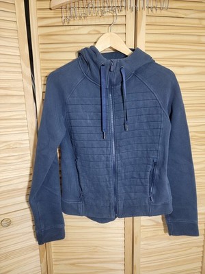 Lululemon Preloved Fleece Be True Hoodie Size 6 *washed look* Dark Blue