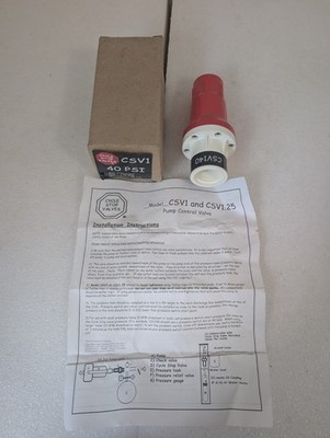 Cycle Stop Valve CSV140 40 PSI Pump Control Valve 1'' Threaded New Open Box