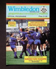Wimbledon v Queens Park Rangers 1988-1989 Division 1 14/01/1989