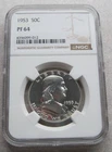 1953 Franklin Half Dollar 50c NGC PF64