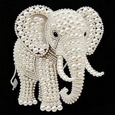Elephant Pearl 5D Diamond Art Kit for Adults DIY Decor