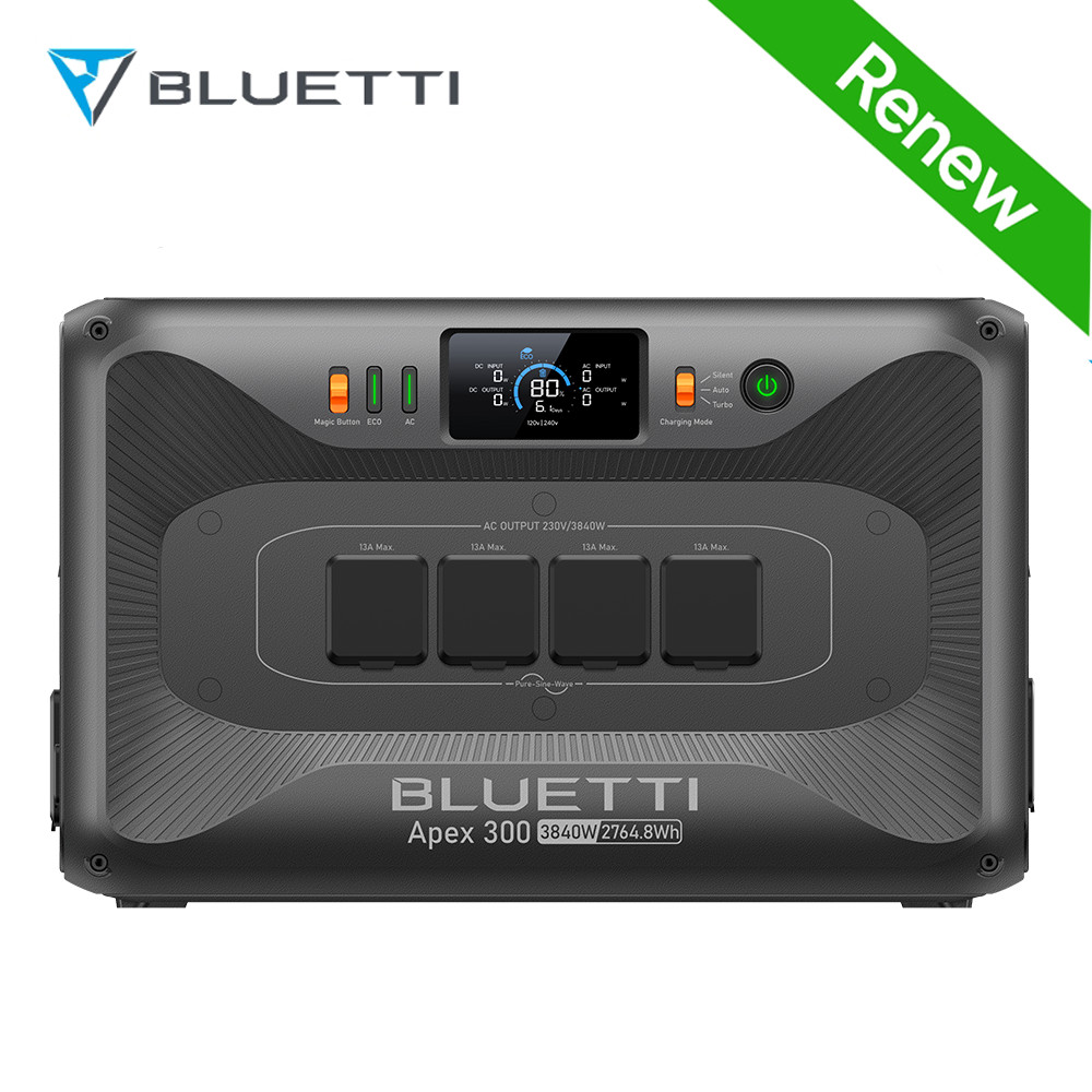 BLUETTI Apex 300 2764Wh 3840W Power Station Solar Generator Refurbished for Home