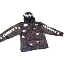 KANSAS CITY CHIEFS BLACK POLYESTER HOODIE SIZE XL NEW