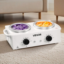 Dual Pot Wax Warmer 1200ML Machine w/ Dual Temp Control for Full Body Waxing
