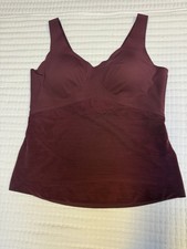 Honeylove Shaping Top Shapewear 1X Maroon Firm Compression Seamless Wireless