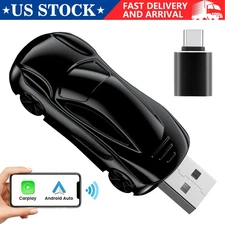 Wireless CarPlay & Android Auto Adapter – 2-in-1 Type C USB Plug & Play A+