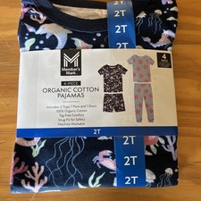 Member's Mark Girl's 4-Piece Soft Organic Cotton Pajama 2T