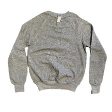 NOS Vintage 70s 80s Healthknit Gray Pullover Crewneck Sweatshirt Youth Size L