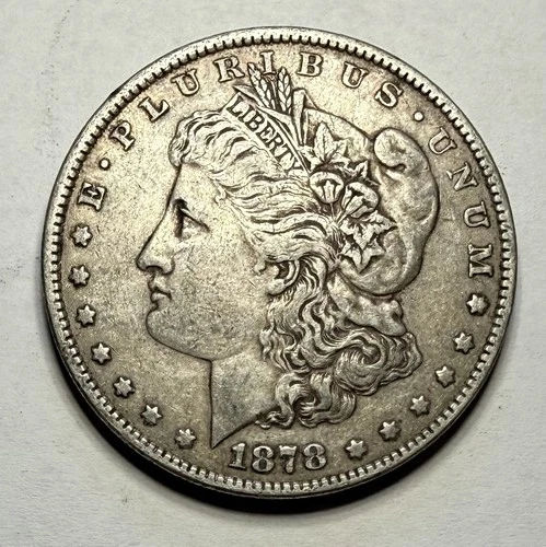 1878-P Morgan Silver Dollar 7 Tail Feathers Reverse of 1879 Extra Fine (EF/XF)