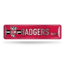 Wisconsin Badgers 4x15 Metal Sign Durable Decorative Signage Made in USA