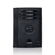 Slim Minimalist Front Pocket RFID Blocking Leather Wallets for Men and Women