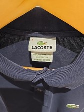 Lacoste Men's Polo Shirt Navy Blue Size 6 Crocodile Logo