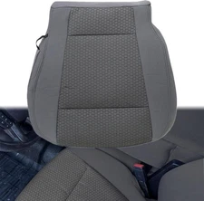 NLQR Front Driver Side Bottom Replacement Gray Cloth Seat Covers Compatible... 