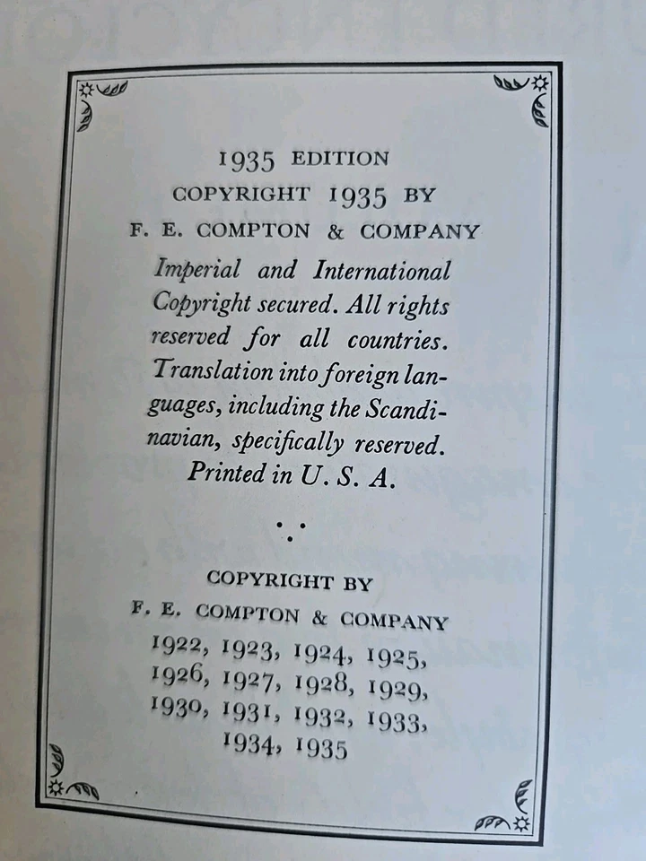 Винтажная картинная энциклопедия Комптона в комплекте 15 томов 1939 книги в твердом переплете - Изображение 4 из 4