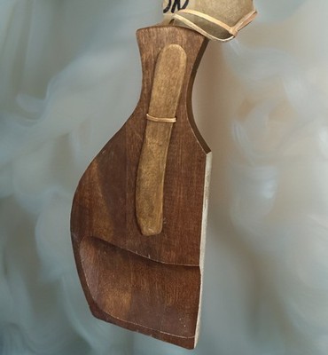Genuine Philippines Vintage Mahogany Wood Cutting Cheese Board W Wood Knife