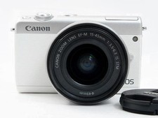 Canon EOS M100 24.2MP Mirrorless Digital Camera White with EF-M 15-45mm Lens