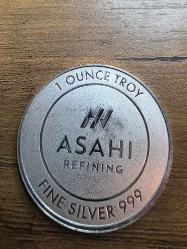 one troy ounce.999 fine silver ASAHI Refining