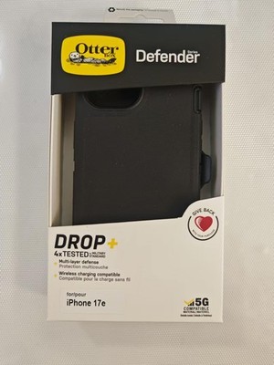 OtterBox iPhone 17e Defender Series Case BLACK includes holster clip