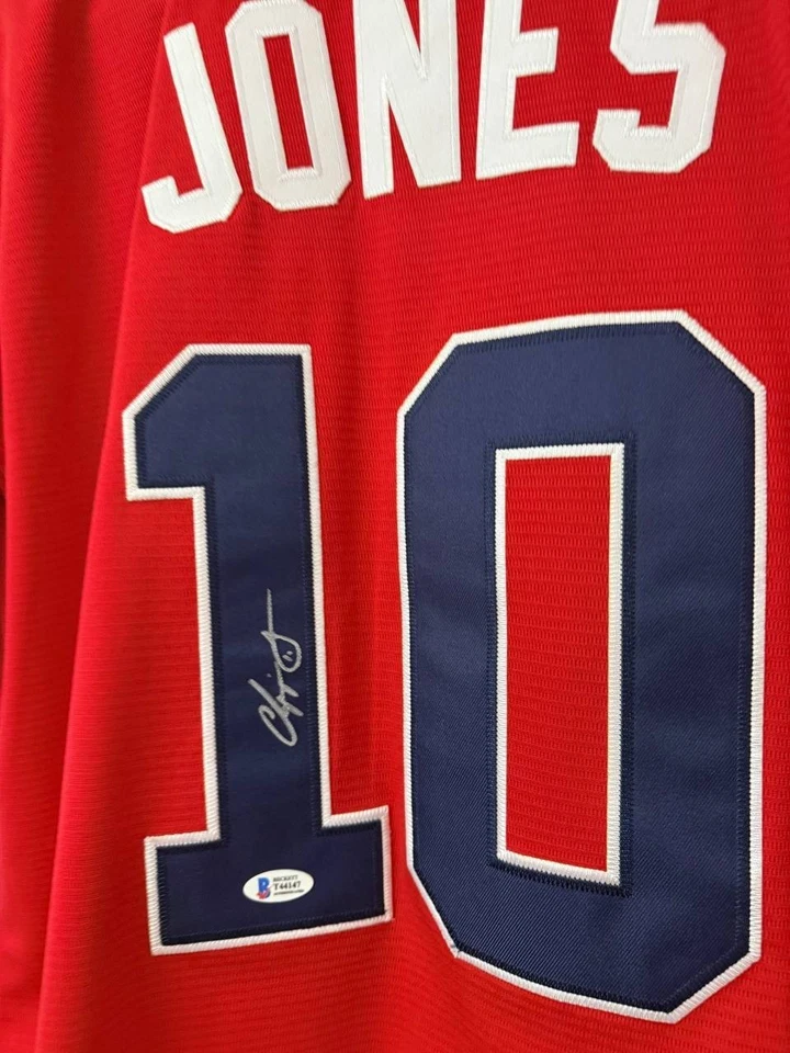 亲笔签名美国职棒大联盟球衣Chipper Jones Jr.手工签名基础真品证明 — 第 3/4 张图片