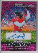 AUSTIN SIMMONS 2025 LEAF FOOTBALL AUTOGRAPH AUTO CARD #D 6/6