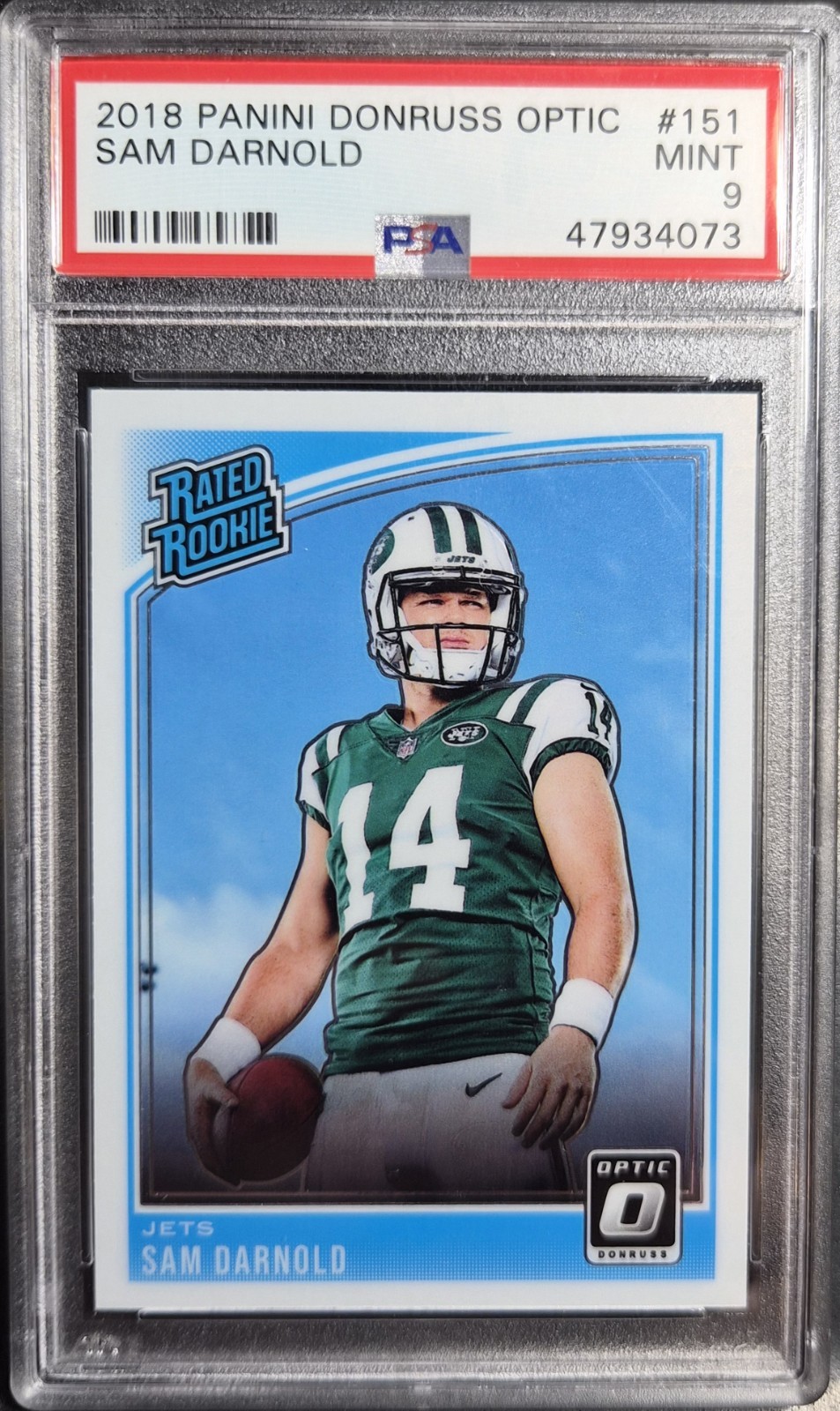2018 Donruss Optic Rated Rookie Sam Darnold #151 PSA 9 MINT  RC Rookie HOT!!