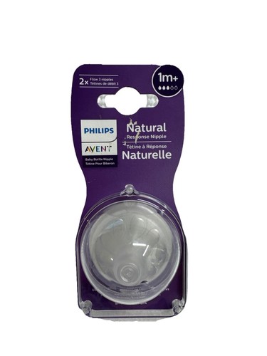 Philips Avent Natural Response Nipple Slow Flow 3, 2 Pack, 1M+ - Picture 1 of 4