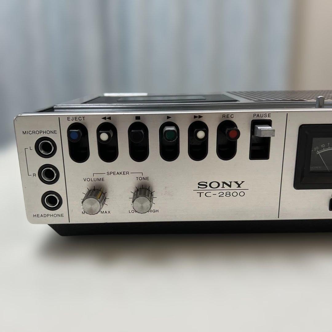 【動作品】レア｜SONY デンスケ TC-2800｜高音質レトロカセット当時物 Sony Stereo Cassette-Corder TC-2800 Vintage Portable Recorder