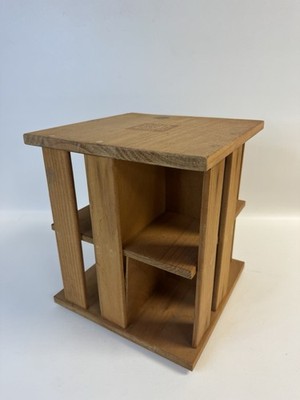 Napa Valley Wood 80 CD Disk Rotating Spinning Carousel Storage Rack Holder