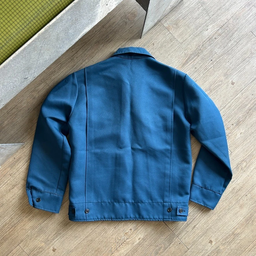 VINTAGE 80s | Aero Mode Blue Mechanic Work Shop Jacket sz S - product detail image 6