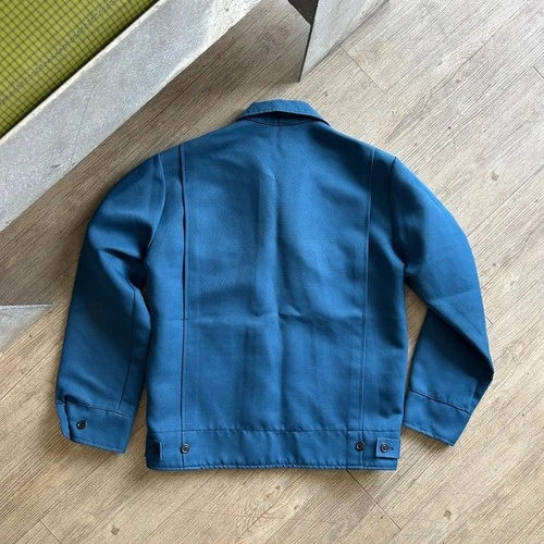 VINTAGE 80s | Aero Mode Blue Mechanic Work Shop Jacket sz S image 6