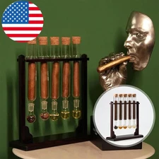 Cigar Humidor Aroma Diffuser Printed Wood Glass Tube Set Design Flavor Infuser