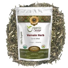 Organic Way Vervain Herb (Verbena officinalis) Cut and Sifted (1 lb 16 oz)