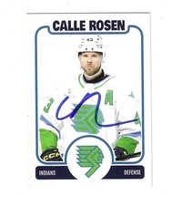 Calle Rosen 2026 Custom Springfield Indians Card Signed