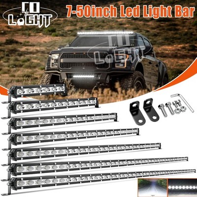 Single Row LED Light Bar Ultra-Slim Fog Light Driving Light Work Light Combo