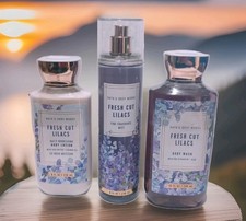 Bath Body Works Fresh Cut Lilacs Fine Fragrance Body Mist,Body Wash,Lotion Set