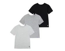 Ralph Lauren Polo Big Boys Crewneck Undershirts 3 Pack Cotton T-Shirts