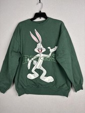 Vintage Warner Bros Studio Store Bugs Bunny Sweatshirt Mens XL Green USA 90s
